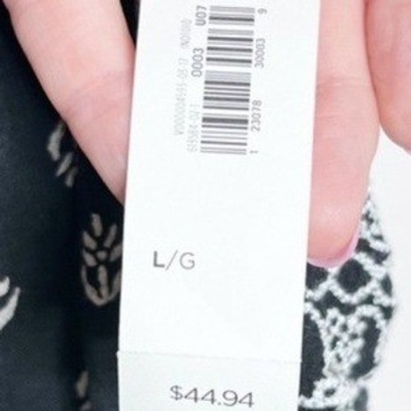 Old Navy NWT Womens Black White Geometric Print Boho Swing Dress Size Large - Picture 8 of 8